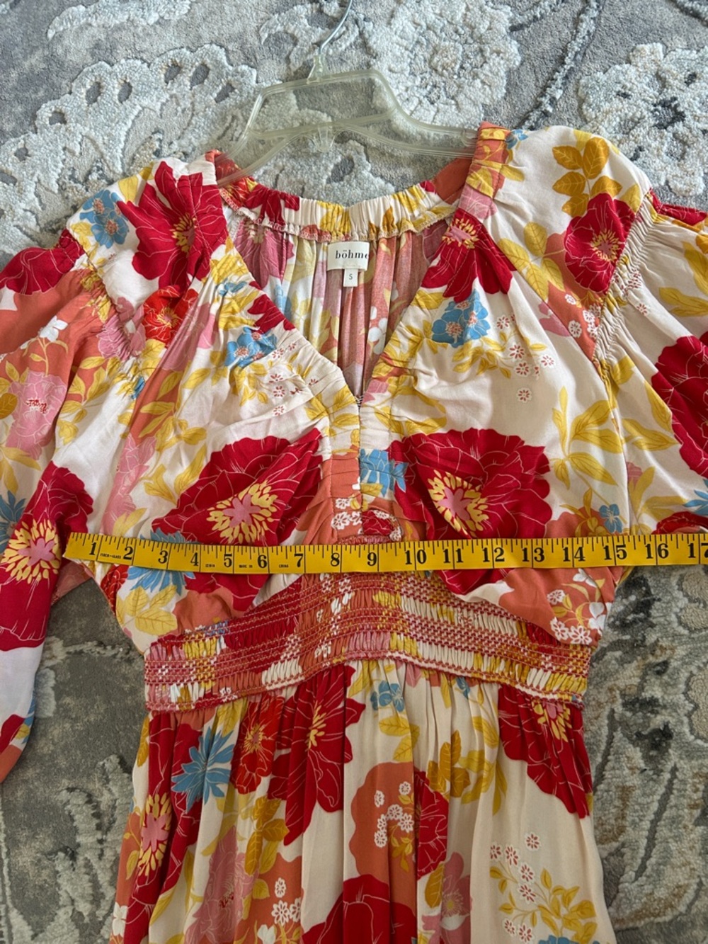 Bohme Floral Maxi Dress in Red & Pink - Picture 3 of 7